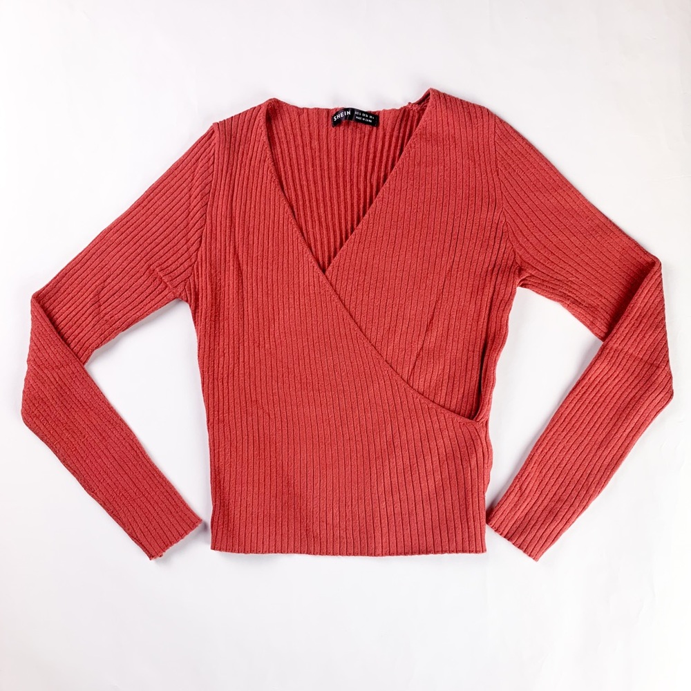 Shein Wrap Around V-Neck Sweater